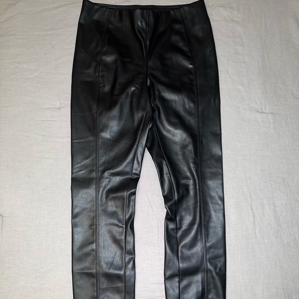 Faux leather pants